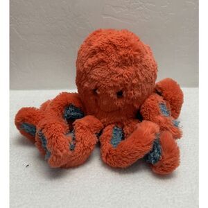 The Manhattan Toy Company OCTOPUS Coral & Blue Cuddly Soft Plush Doll‎ 11"